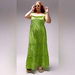 New TopShop curve green beach midi dress